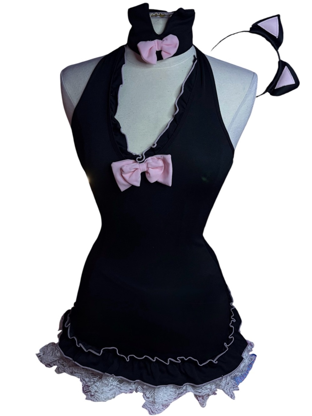 Y2K leg avenue kitty Halloween ruffled dress costume